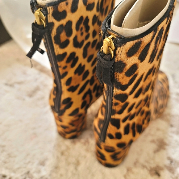 🆕️ J Crew Willa Calf Hair Ankle Boots Leopard - Picture 5 of 8